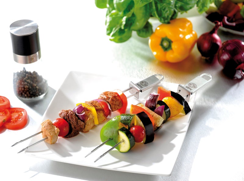 GEFU BBQ Premium Barbecue Skewers for Meats, Vegetables, and Seafood, 2 Piece Set - Image 3