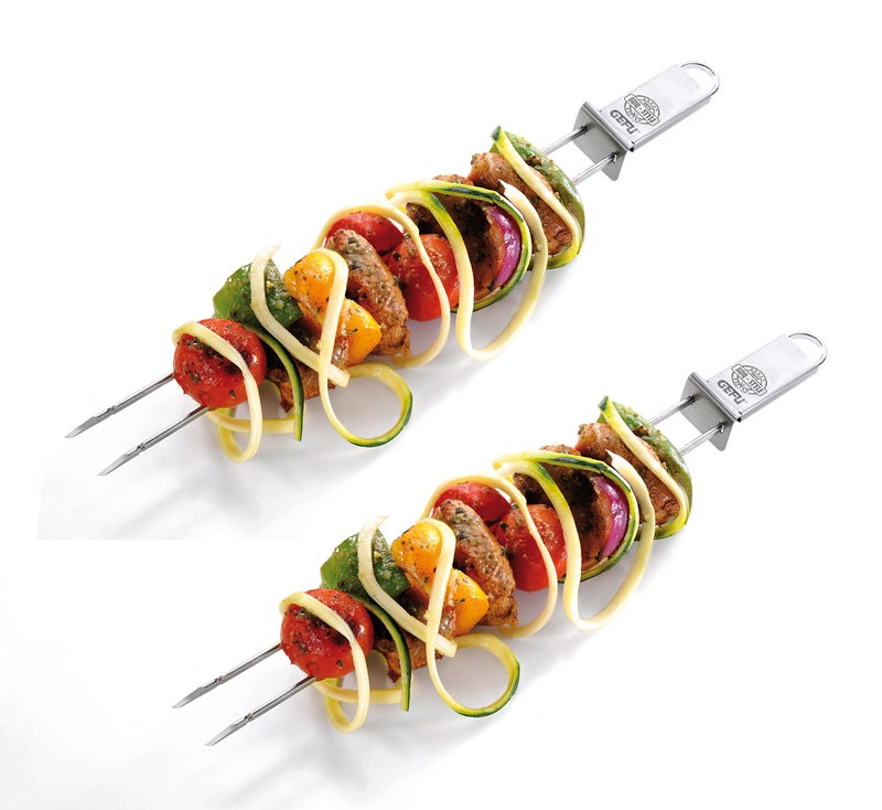 GEFU BBQ Premium Barbecue Skewers for Meats, Vegetables, and Seafood, 2 Piece Set - Image 4