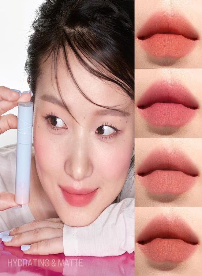 INTO YOU Lipstick Watery Lip Matt Finish Hydrating Long-lasting Smudge-proof Lip Stain Makeup High Pigment Lightweight Non Sticky Lip Gloss for Girls and Women, 0.1 oz (3g) in W14 Guava Lychee - Image 5