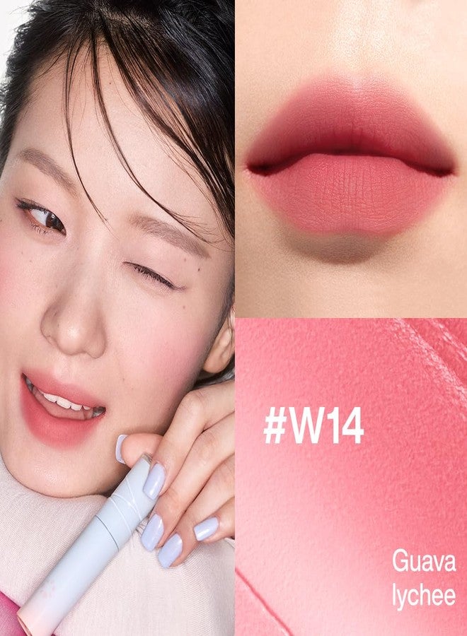 INTO YOU Lipstick Watery Lip Matt Finish Hydrating Long-lasting Smudge-proof Lip Stain Makeup High Pigment Lightweight Non Sticky Lip Gloss for Girls and Women, 0.1 oz (3g) in W14 Guava Lychee - Image 2