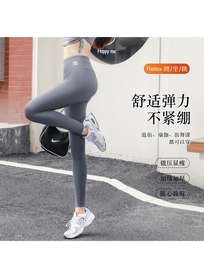 Modal Women'S Winter Fleece-Lined Faux Lamb Wool Shark Pants, High-Waist Tummy Control Lifting Leggings, Wearable As Outerwear, Barbie Pants For Women - Image 3