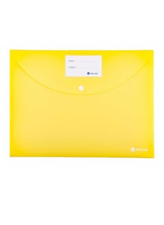 ATLAS Opaque Document Bag Foolscap Size Yellow 