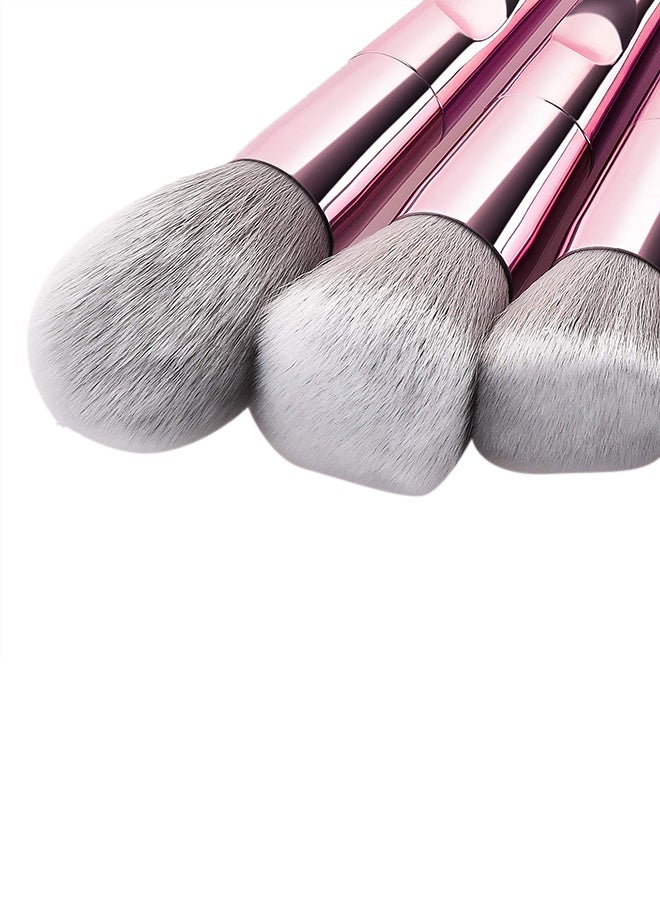 CYTHERIA 10-Piece Metal Makeup Multi use Brush Set Rose Gold - Image 4