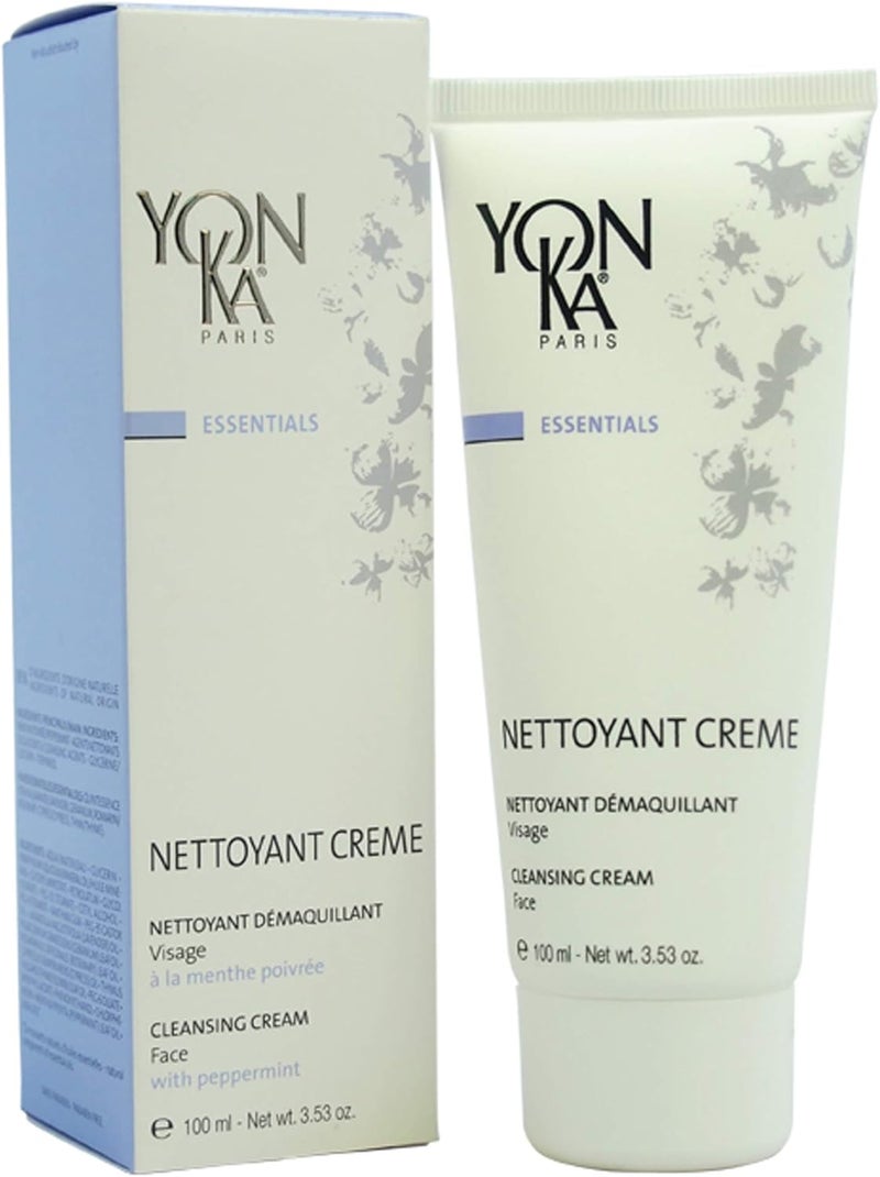 YonKa Nettoyant Creme 100ml Cleansing Makeup Remover Cream Remove Impurities and HighCoverage Makeup Easily with Calming Peppermint and Plant Glycerin Sensitive to Acne Prone Skin ParabenFree