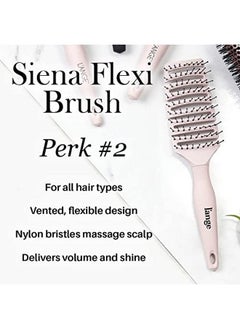 L'ANGE HAIR L’Ange Hair Siena Flexi Vented Brush | Helps Groom And Detangle All Types Of Hair | Flexible With Heatresistant Nylontipped Bristles | Black  - Image 5