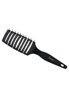 L'ANGE HAIR L’Ange Hair Siena Flexi Vented Brush | Helps Groom And Detangle All Types Of Hair | Flexible With Heatresistant Nylontipped Bristles | Black  - Image 1