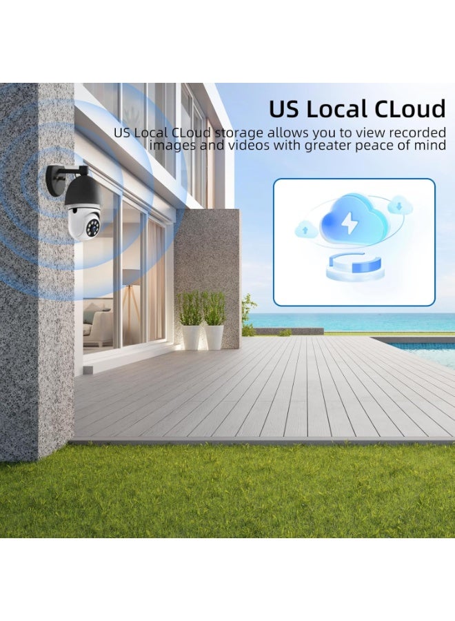 Dual-Band Wi-Fi Smart Bulb Security Camera – 360° Panoramic Indoor & Outdoor Surveillance with Night Vision - Image 2