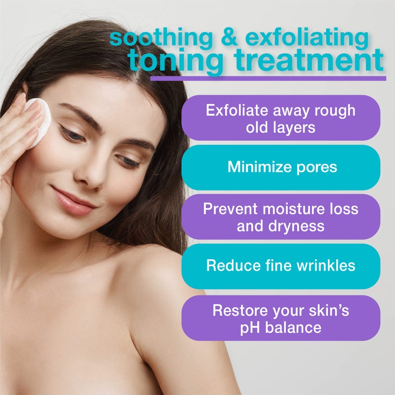 Touch 7% Glycolic Acid Toner with Rose Water, Witch Hazel, and Aloe Vera Gel â€“ Alcohol & Oil Free Exfoliating AHA Face Toner â€“ Improves Wrinkles, Dullness, Pores, Skin Tone & Texture, 6 oz. - Image 2