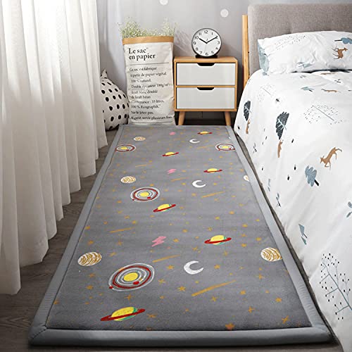 Loartee Coral Velvet Area Rug - 1" Thick Memory Foam Baby Play Mat, Washable Toddler Carpet, Home Decor for Living Room, Nursery, Kids Bedroom, Astral Gray, 4'11"x4'11" - Image 3