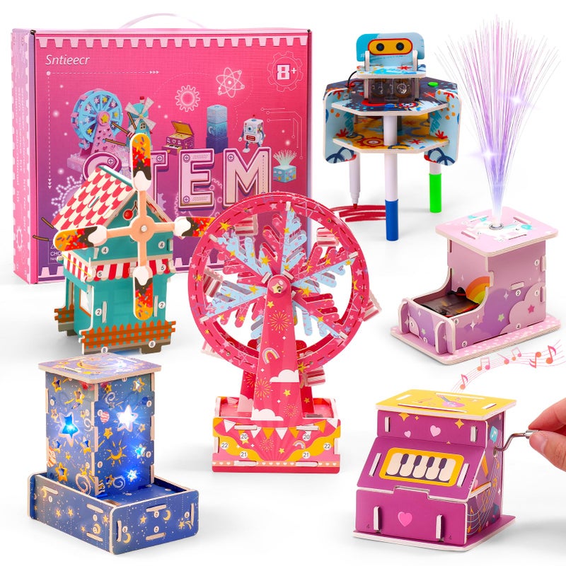 Sntieecr 6in1 Stem Kits for Kids Age 812 Girls Engineering Kit with 3D KT Board Puzzle Educational Craft Building Toys for Girls STEM Building Kits for Ideal Christmas Birthday Gifts - Image 3