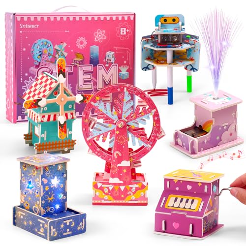 Sntieecr 6in1 Stem Kits for Kids Age 812 Girls Engineering Kit with 3D KT Board Puzzle Educational Craft Building Toys for Girls STEM Building Kits for Ideal Christmas Birthday Gifts - Image 1