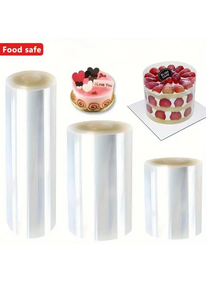 Transparent Cake Collar Apron 15cm Food Safe PET Material For Chocolate Mousse Cake Decorating - Image 2