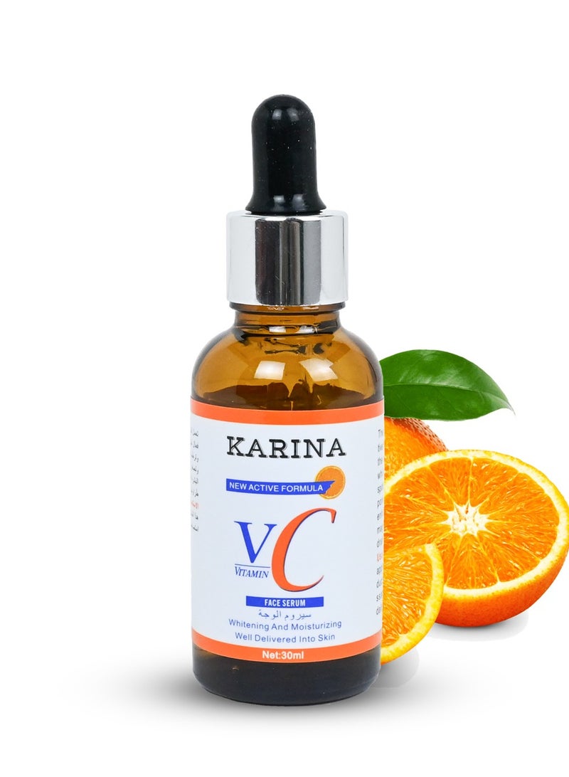 كارينا سيروم فتيامين للوجه سيروم الوجه هو مستحضر تجميلي يتميز بقوامه الخفيف وتركيزه العالي للمكونات الفعالة، مثل الفيتامينات ومضادات الأكسدة والمركبات النشطة. يتميز سيروم الوجه بامتصاصه السريع من قبل البشرة، مما يجعله فعالاً في علاج مشاكل البشرة مثل علامات الشيخوخة والهالات السوداء.
