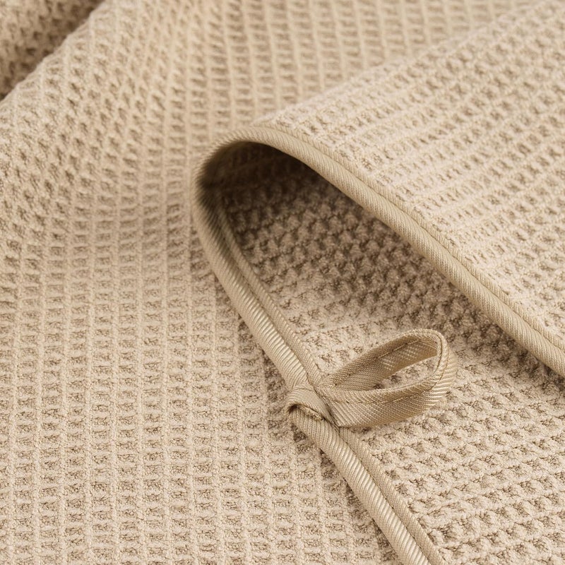 Polyte Microfiber Oversize Quick Dry Lint Free Waffle Bath Towel for Body, 60 x 30 in, Set of 2 - Image 2