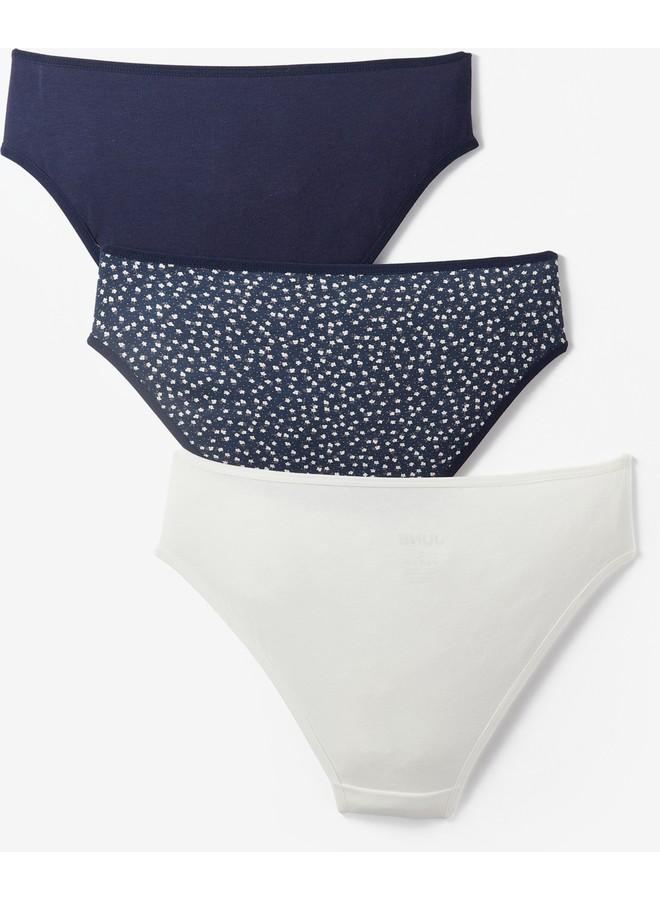 JUNE Women 3-Pack Panties Ecru - Multicolor - Navy - Image 2