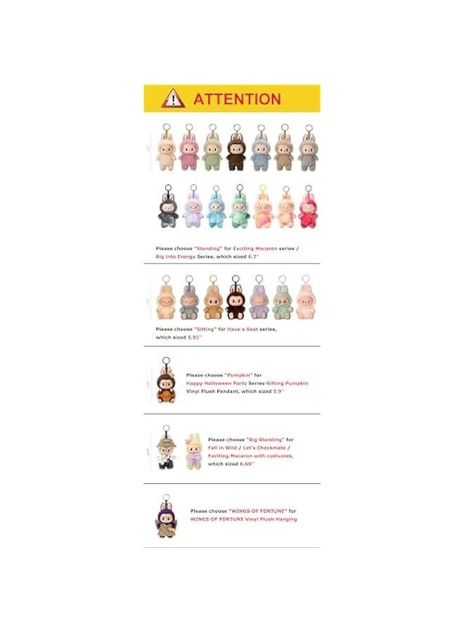 Protective Case for LABUBU Fall in Wild/ Let's Checkmate, Display Box Hard Cover Accessories with Keychain for Exciting Macaron with Costumes (Acrylic Case Only)  - Image 2