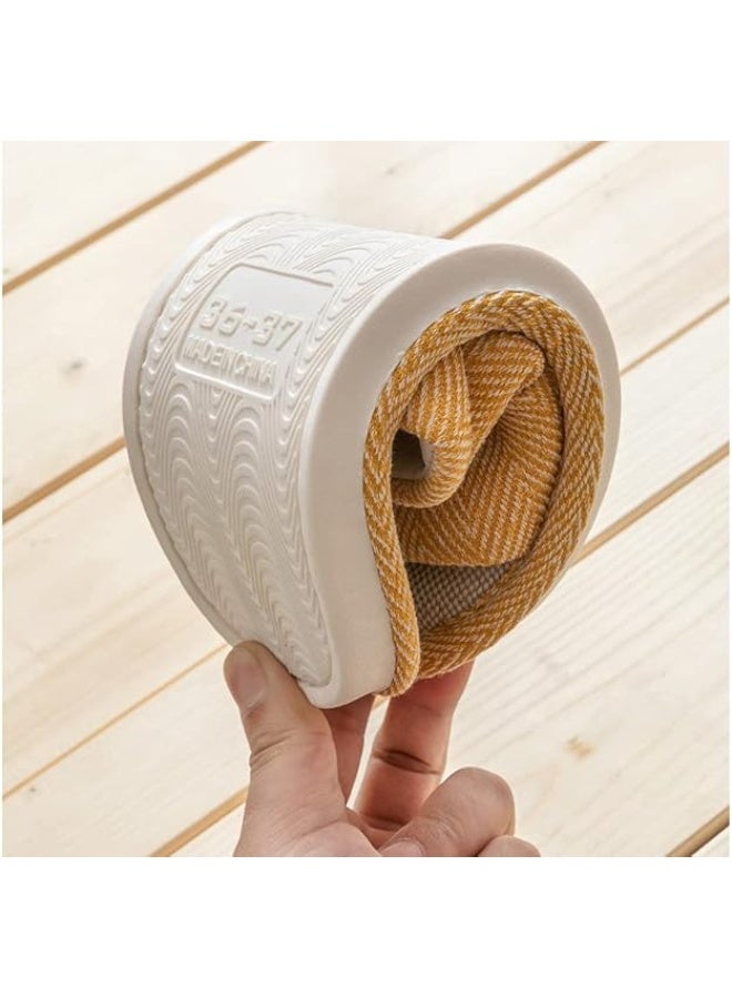 VIUAUAX نعال من الكتان القطني، ونعال داخلية من الكتان المنزلي الصيفي، ونعال داخلية من الكتان المنزلي الصيفي، ونعال منزلية زوجية مانعة للانزلاق، ونعال أرضية من الكتان القطني، ونعال أرضية من الكتان الصيفي في الفصول الأربعة الربيعية والخريفية. نعال قماشية نعال داخلية وخارجية داخلية وخارجية، نعال غير قابلة للانزلاق في أربعة مواسم ناعمة القاع، نعال زوجية للرجال والنساء. - Image 3