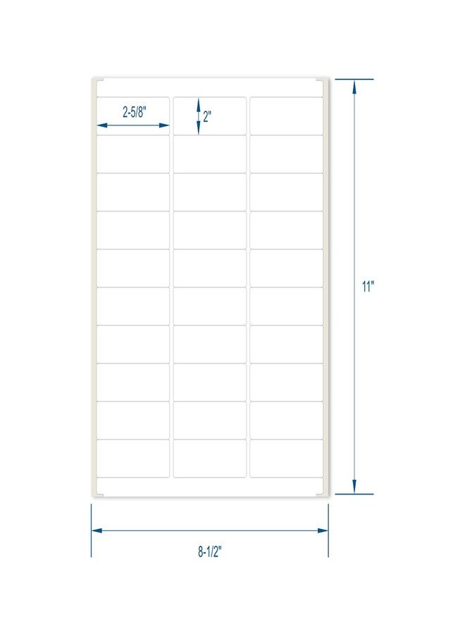 PACKZON Printable Address Labels for Laser & Inkjet Printers Blank Mailing Labels 30 Labels per Sheet 2.625 x 1 Inch (3000/100 Sheets) - Image 4