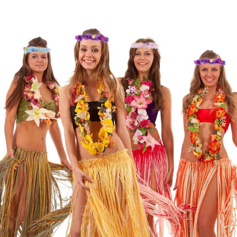 8pcs Headbands Hawaiian Glowing Hairband Women Party Hair Accessories - Image 4