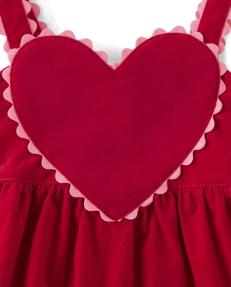 Gymboree,and Toddler Embroidered Sleeveless Skirtall Jumpers,Ruby Valentine,2T - Image 2