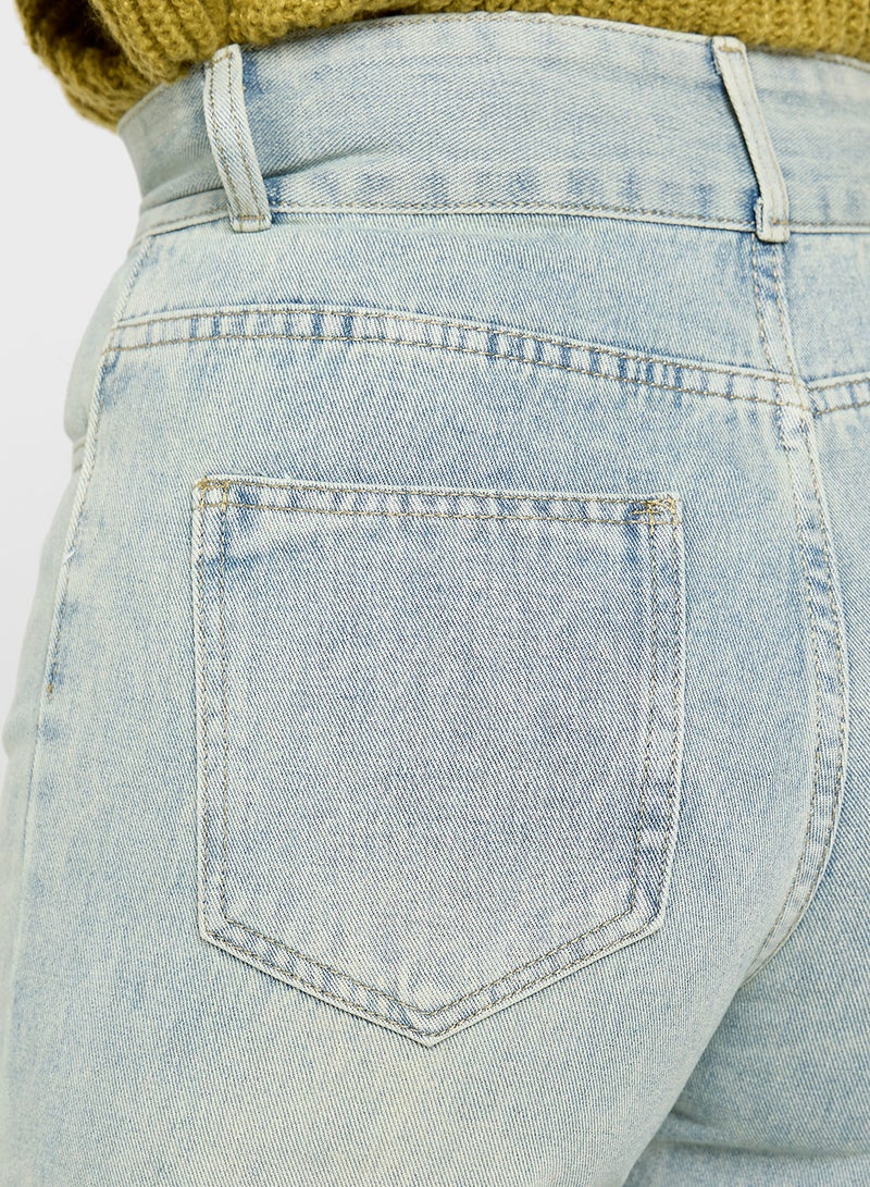 Ginger Vintage Wash Straight Fit Jeans  - Image 5
