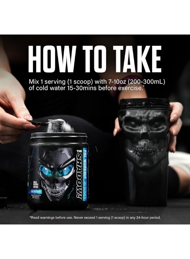 JNX Sports The Shadow! Hardcore Pre-Workout Supplement - Blue Raspberry - 30 Servings - High Stimulant Energy, Laser Focus & Massive Muscle Pumps With L-Citrulline & Beta-Alanine - Image 4