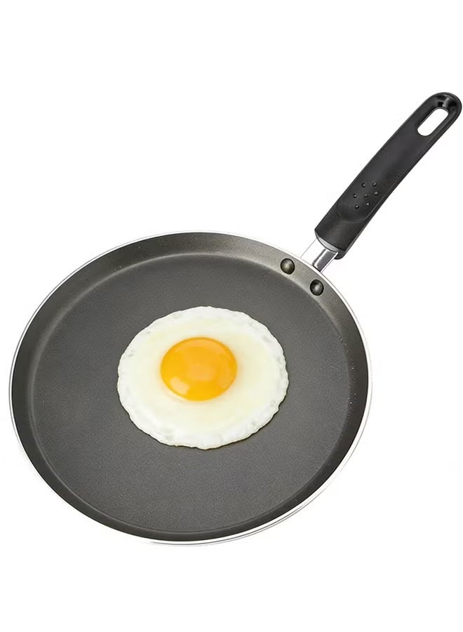 Non-Stick Pancake Pan 24cm, Induction Compatible Crepe Pan & Dosa Tawa, Multi-Purpose Flat Skillet for Home Breakfast Cooking - Image 4