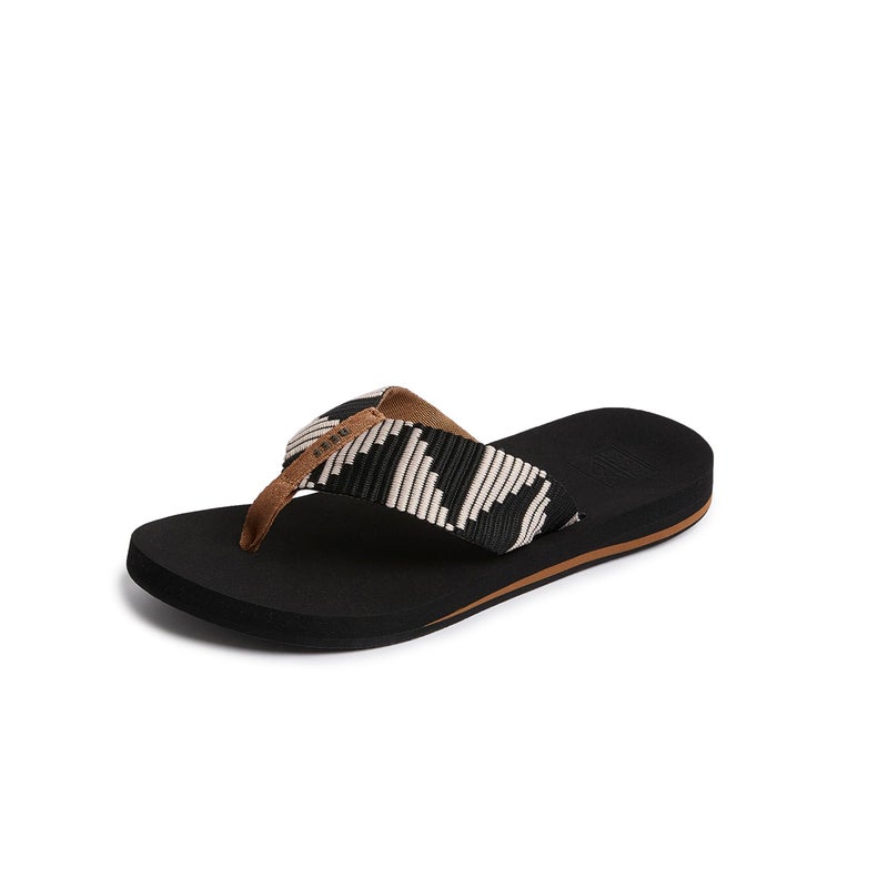 Reef Spring Woven Womens Beach Flip Flop, Soft Woven Strap & Cushion Footbed, Pebble, 8 - Image 1