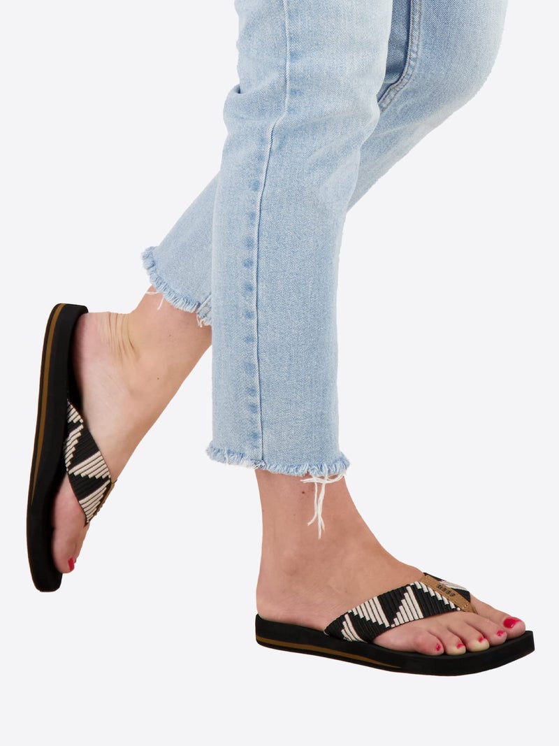 Reef Spring Woven Womens Beach Flip Flop, Soft Woven Strap & Cushion Footbed, Pebble, 8 - Image 2