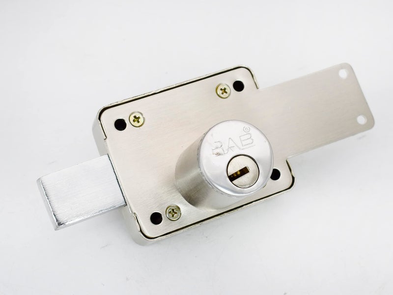 RAB Door Lock for Main Doors, 3 Turn Inter Entrance Door Lock with 3 Regular Keys, Complete Set (Code:- Lock Oval, 3 Stroke, Finish- SS, Pack of 1 Lock Set, with Keys) - Image 2
