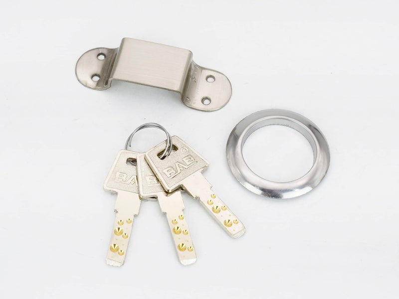 RAB Door Lock for Main Doors, 3 Turn Inter Entrance Door Lock with 3 Regular Keys, Complete Set (Code:- Lock Oval, 3 Stroke, Finish- SS, Pack of 1 Lock Set, with Keys) - Image 4