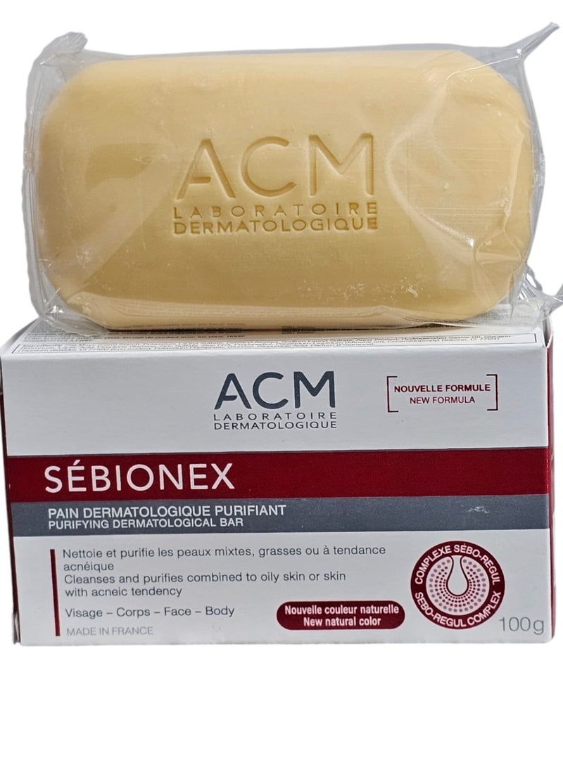 اكم لابرتوري ديرماتولوجيك سيبونيكس صابون منقي لعلاج حب الشباب من أي سي إم - 100 جرام