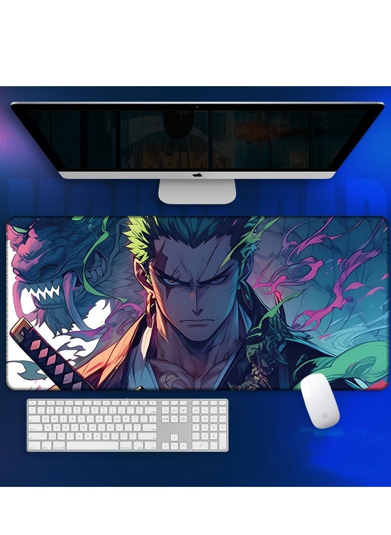 QZ - Anime One Piece Mouse Pad, Extended Large Gaming Mouse Pad, Non-Slip Rubber Base And Stitched Edge Desk Pad For Computer Home Office Work And Study - Image 1