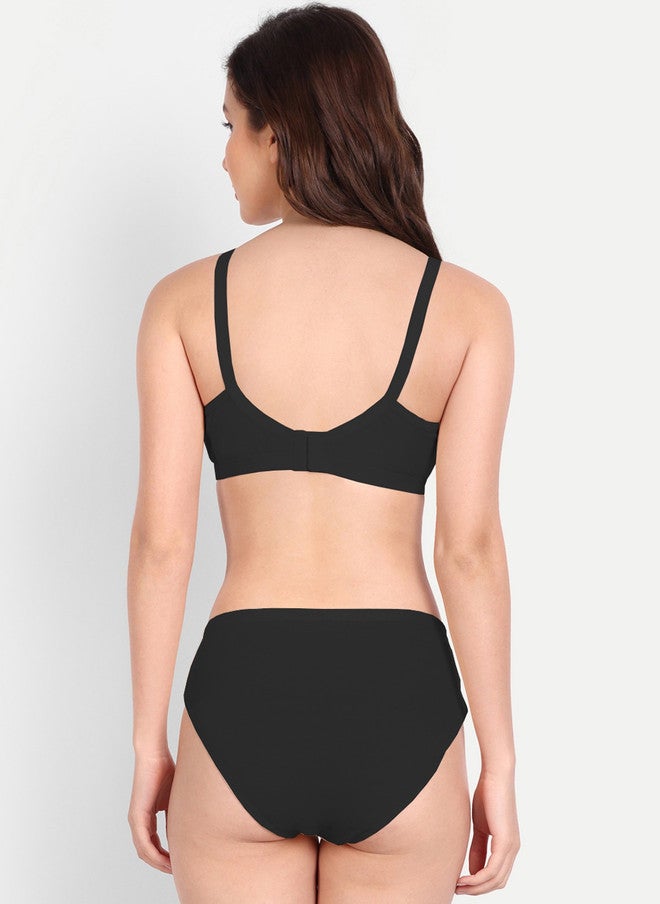 FIMS Pack Of 2 Non Padded Non-Wired Mid-Rise Lingerie Set - Image 4
