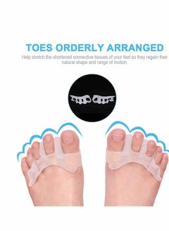 KASTWAVE Toe Separators Gel Silicone Toe Spacers Hammer Toe Straightener Spreaders Overlapping Toe Corrector  - Image 1
