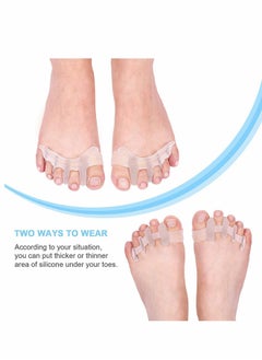 KASTWAVE Toe Separators Gel Silicone Toe Spacers Hammer Toe Straightener Spreaders Overlapping Toe Corrector  - Image 4