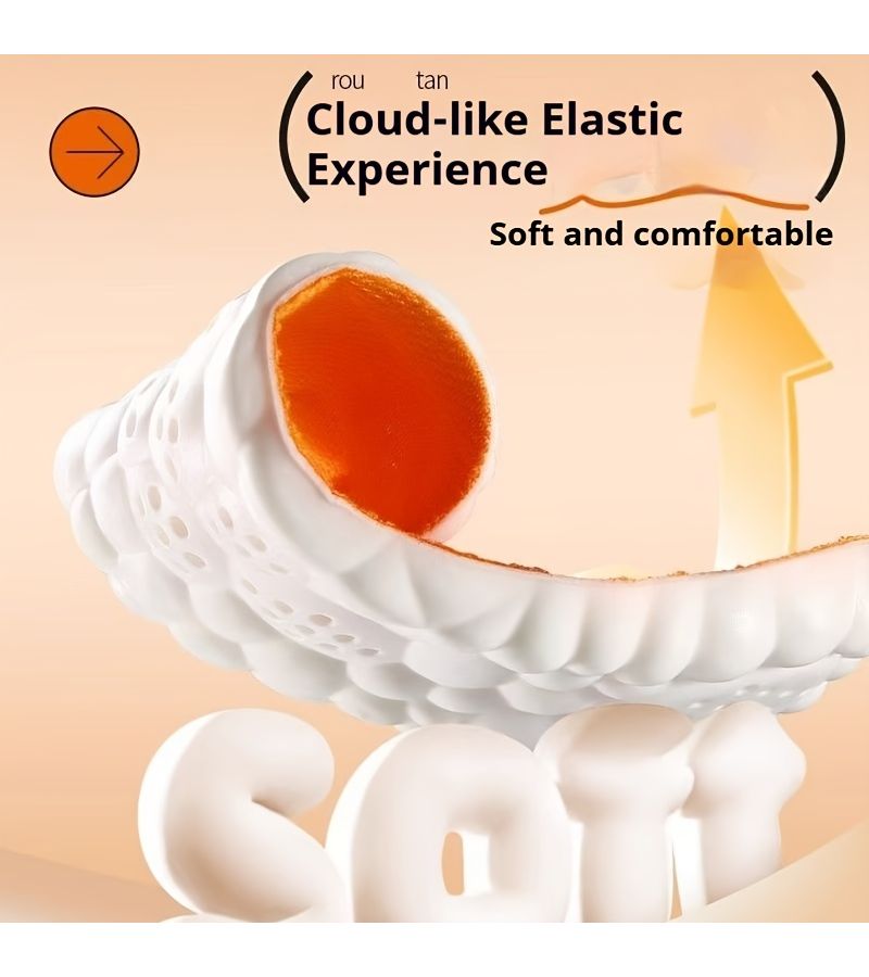 Size 41-42 2pcs Orange Sports Insoles With Arch Support Breathable Shock Absorbing - Image 4