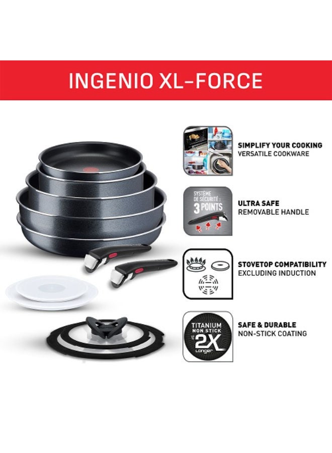 تيفال مجموعة طهي إنجينيو XL فورس - أسود - Image 3