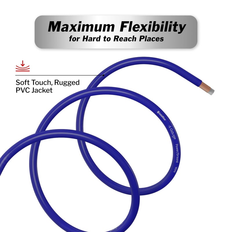 InstallGear 4 Gauge Wire (25ft) Copper Clad Aluminum - Primary Automotive Wire, Car Amplifier Power & Ground, Battery, Car Audio Speaker, RV Trailer Welding Cable - Image 5