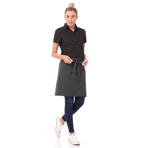 Chef Works Unisex Half Bistro Server Apron Dark Grey One Size - Image 3