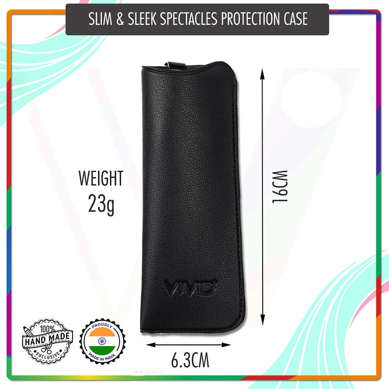 VIVID Vision Unisex Adult Lightweight Eyewear Specs Case Cover | Protect Eye Glasses | Chashma Dibbi | Spectacle Box | Closure - Open Case | Artificial Leather - Image 5