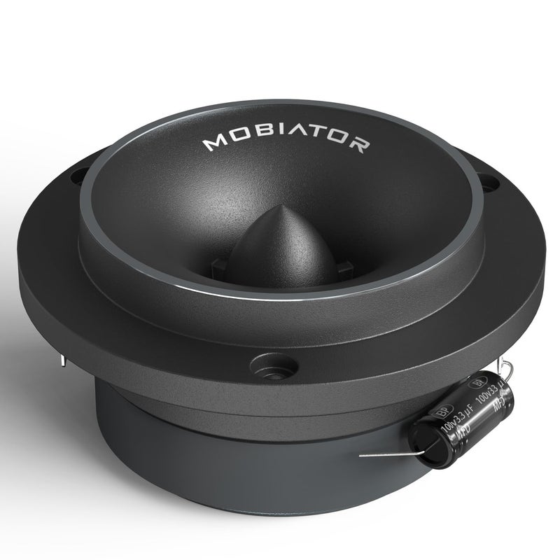 mobiator T200 3.75â€ High Compression Car Bullet Super Tweeters | Aluminum Diaphragm, 1â€ High Temperature Kapton Voice Coil, 400W Max, Built-in Crossover - Pro Car Audio Tweeter (Pair) - Image 2