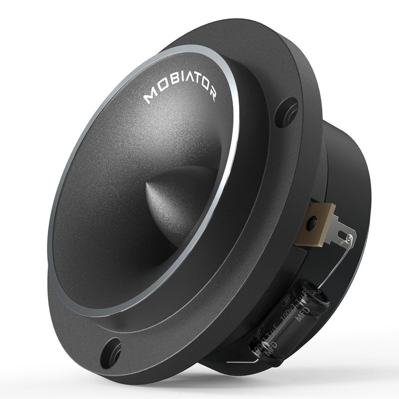 mobiator T200 3.75â€ High Compression Car Bullet Super Tweeters | Aluminum Diaphragm, 1â€ High Temperature Kapton Voice Coil, 400W Max, Built-in Crossover - Pro Car Audio Tweeter (Pair) - Image 5