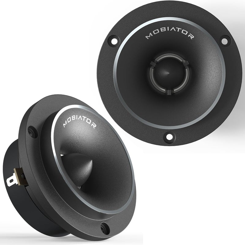 mobiator T200 3.75â€ High Compression Car Bullet Super Tweeters | Aluminum Diaphragm, 1â€ High Temperature Kapton Voice Coil, 400W Max, Built-in Crossover - Pro Car Audio Tweeter (Pair) - Image 1