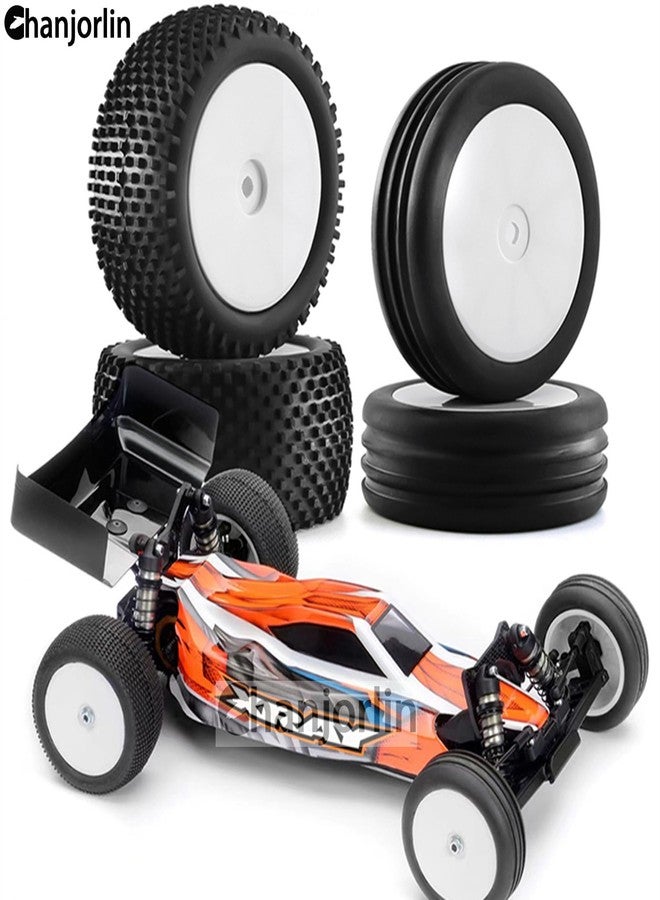 Chanjorlin 1/10 RC Off Road racing Tires and Wheels Rims 12mm Hex Front and Rear Tyres For 1:10 Scale Buggy Car Serpent Spyder SRX2 SRX4 XRAY XB2 Tekno EB410 yokomo yz4 Tamiya TD4 TT-02B DF-02 4PCS - Image 5