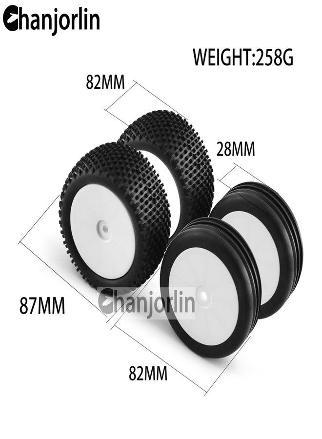 Chanjorlin 1/10 RC Off Road racing Tires and Wheels Rims 12mm Hex Front and Rear Tyres For 1:10 Scale Buggy Car Serpent Spyder SRX2 SRX4 XRAY XB2 Tekno EB410 yokomo yz4 Tamiya TD4 TT-02B DF-02 4PCS - Image 2