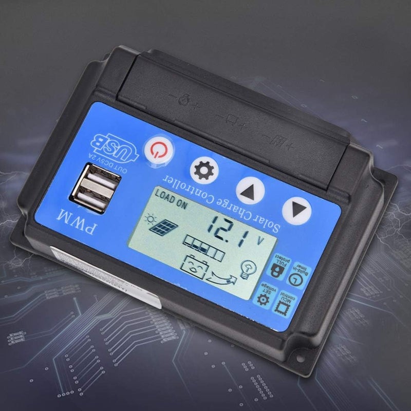 فيجبي YCX-002 10-60A وحدة تحكم شمسي، PWM 12V/24V تتبع تلقائي لألواح الطاقة الشمسية منظم ذكي لبطارية نظام الألواح الشمسية (YCX-002-50A) - Image 4
