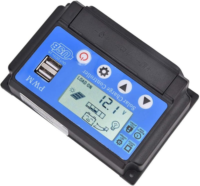 فيجبي YCX-002 10-60A وحدة تحكم شمسي، PWM 12V/24V تتبع تلقائي لألواح الطاقة الشمسية منظم ذكي لبطارية نظام الألواح الشمسية (YCX-002-50A) - Image 3