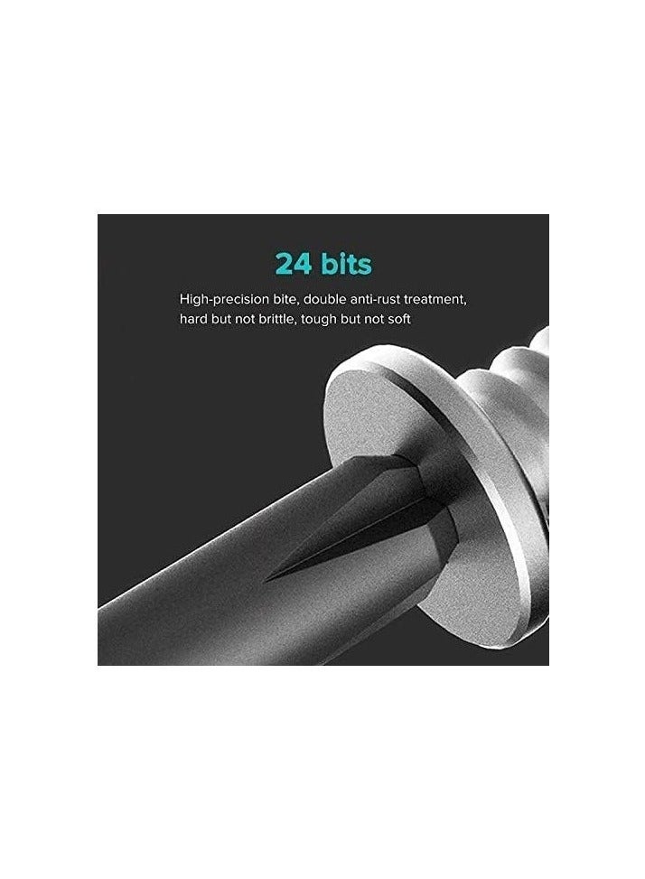 مجموعة مفكات براغي دقيقة مغناطيسية مقاومة للصدأ قابلة للارتداء مع صندوق تخزين منبثق (24 بت) مجموعة مفكات براغي دقيقة، مفك براغي صغير، مجموعة رؤوس مفكات مغناطيسية، مجموعة أدوات مفك براغي يدوي جيب - Image 5