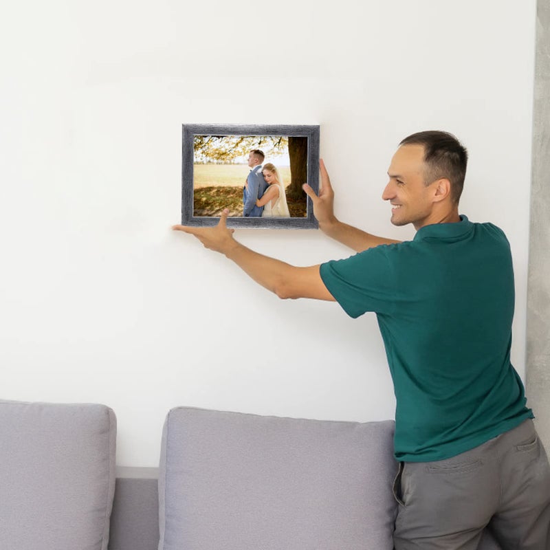 جيفت جاردن GiftGarden 5x7 إطار الصورة العتيقة الفضية 7 حزمة 5 من 7 إطارات الصور الفضية المتعثرة ريفي للجدار أو الطاولة - Image 4